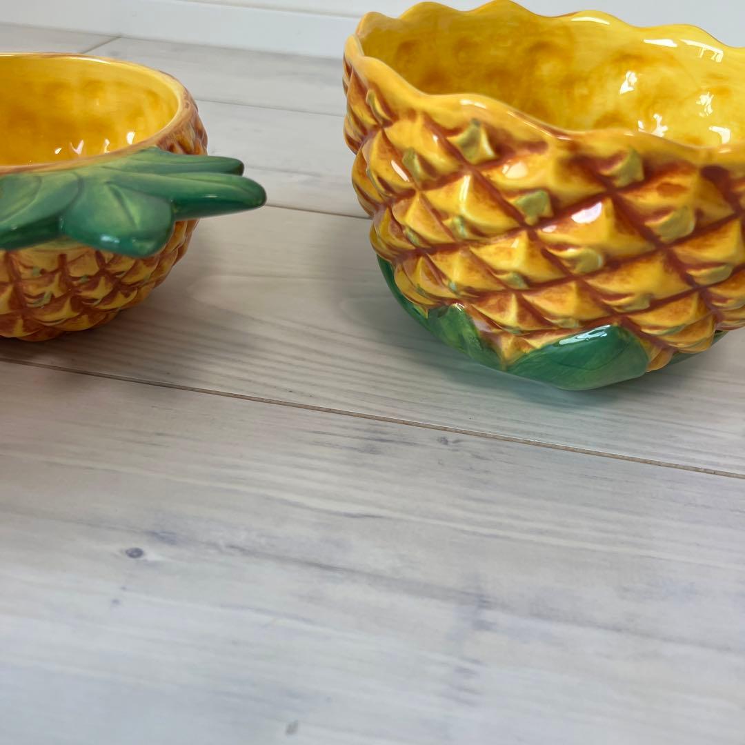 ハワイアンパイナップル型セラミック食器セット