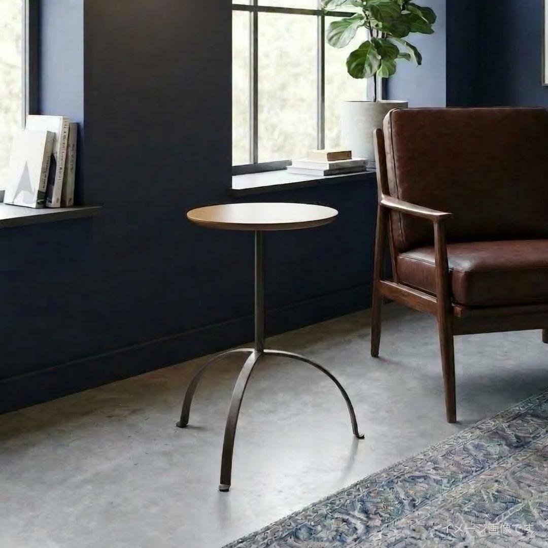 HUKLA 日本フクラ サイドテーブル アイアン脚 ミッドセンチュリー カバ材