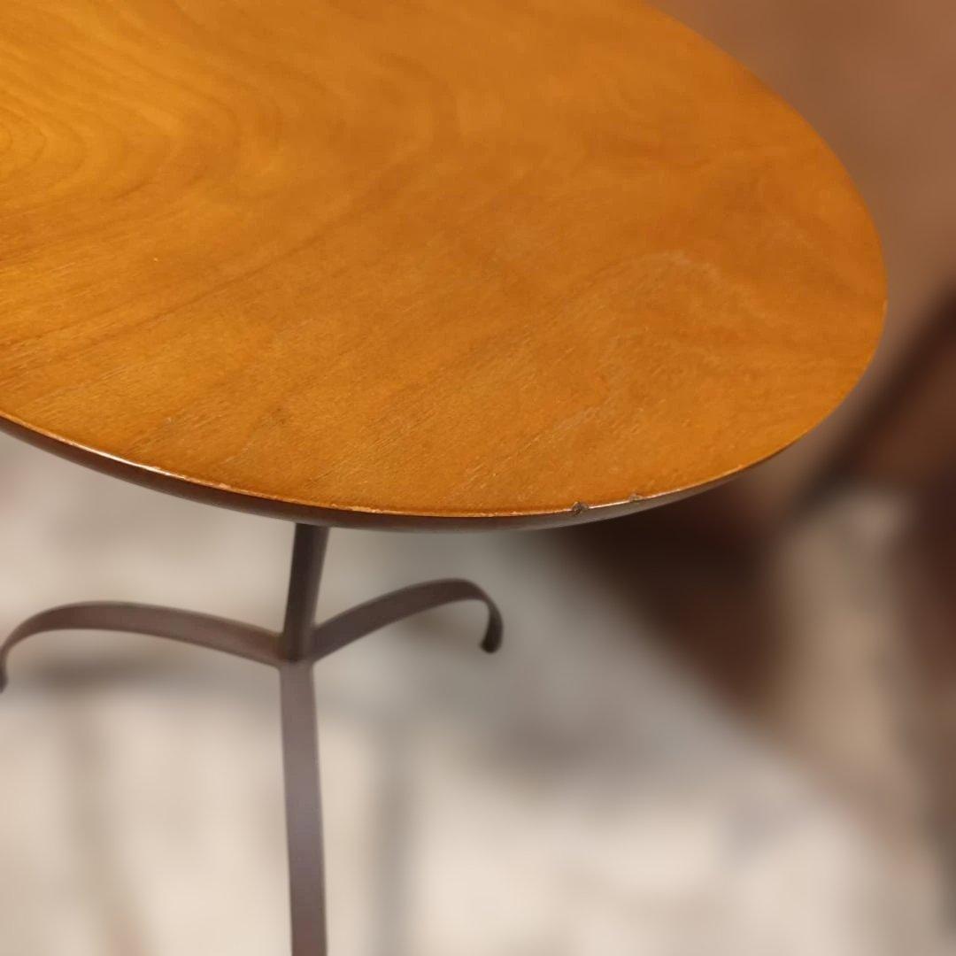 HUKLA 日本フクラ サイドテーブル アイアン脚 ミッドセンチュリー カバ材