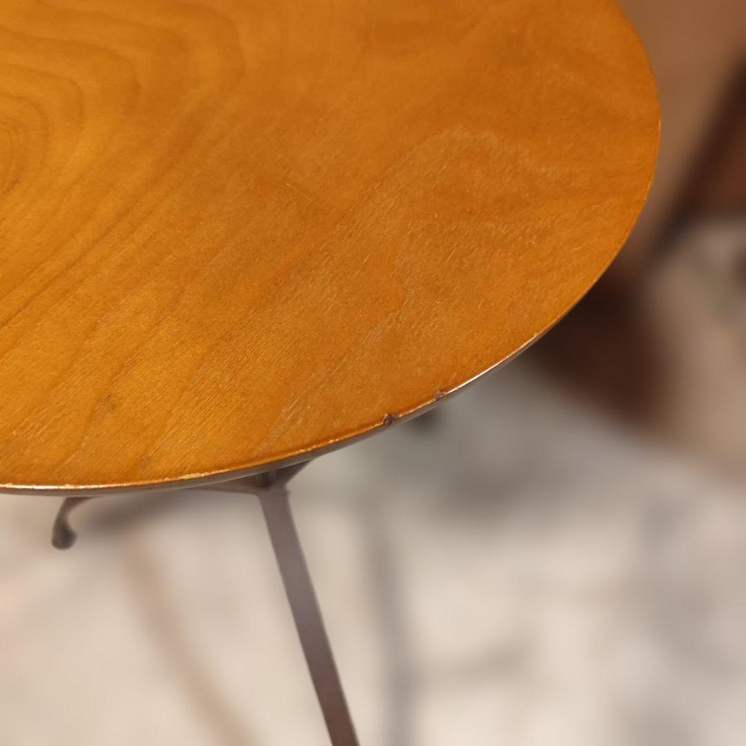 HUKLA 日本フクラ サイドテーブル アイアン脚 ミッドセンチュリー カバ材