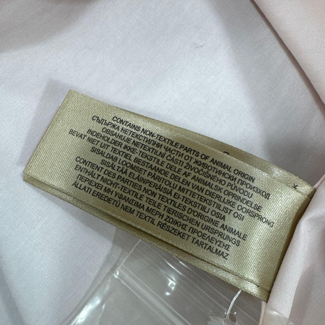 BURBERRY バーバリー 長袖 シャツ ピンク 内ノバチェック 刺繍ロゴ S