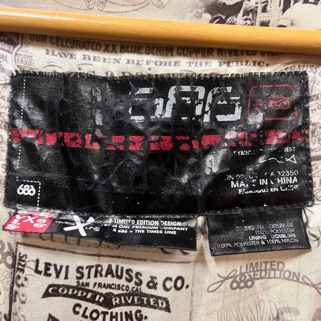 レア！686 × Levi's スノーボードジャケット リーバイス ウェア