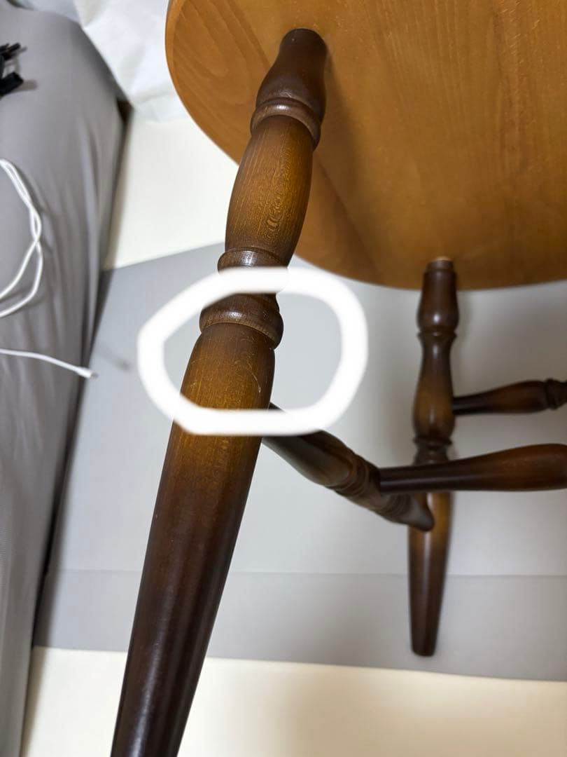 あい※専用 【美品】飛騨産業 キツツキマーク ウィンザーチェア レトロ ②