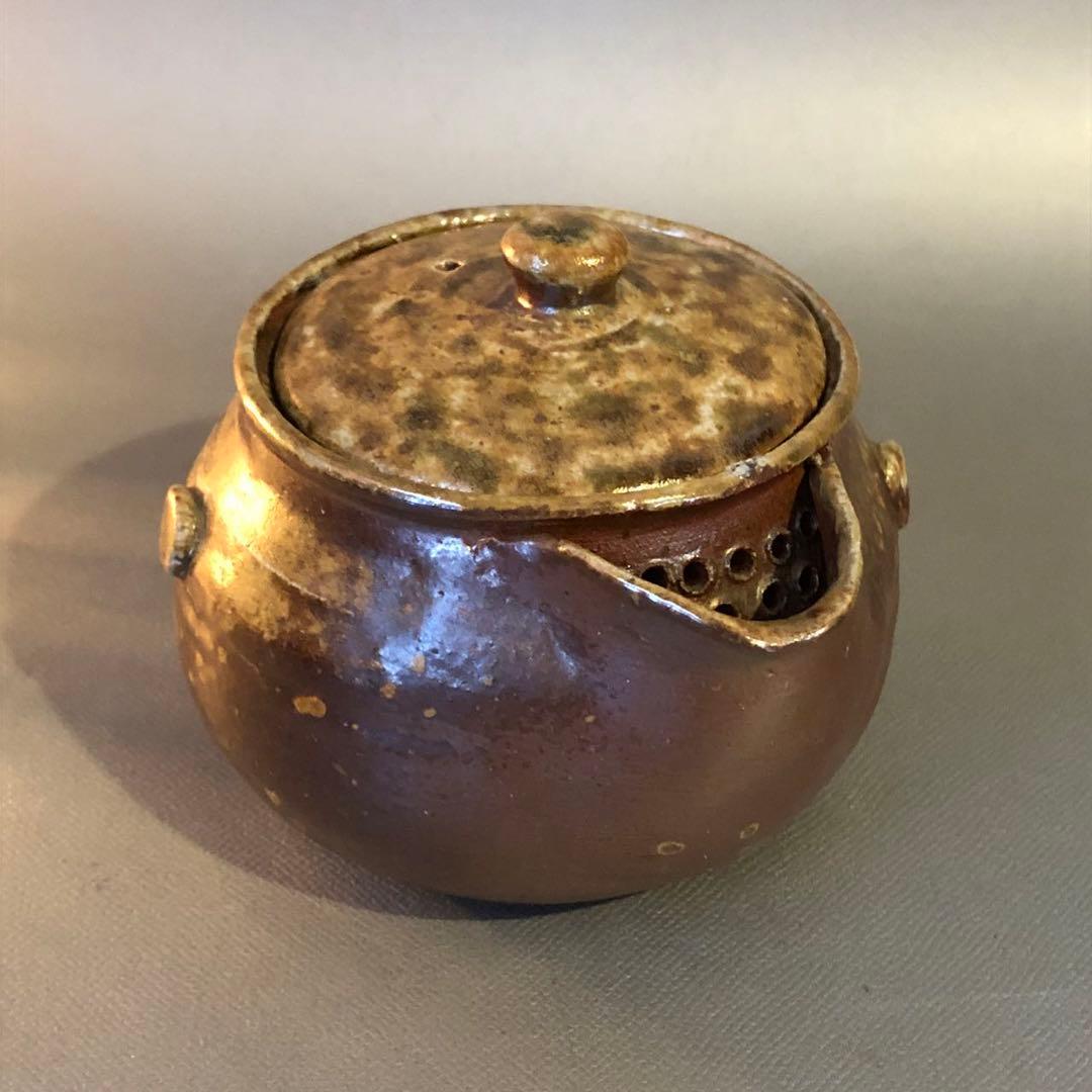 N350、備前焼 宝瓶 在銘 茶器 茶道具