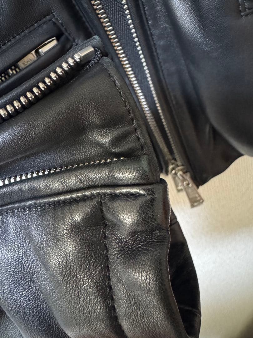 稀少 AKM ZIP RIDERS 最高級ラムレザー シングルライダース