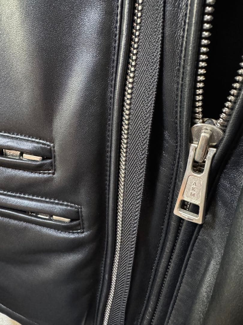 稀少 AKM ZIP RIDERS 最高級ラムレザー シングルライダース