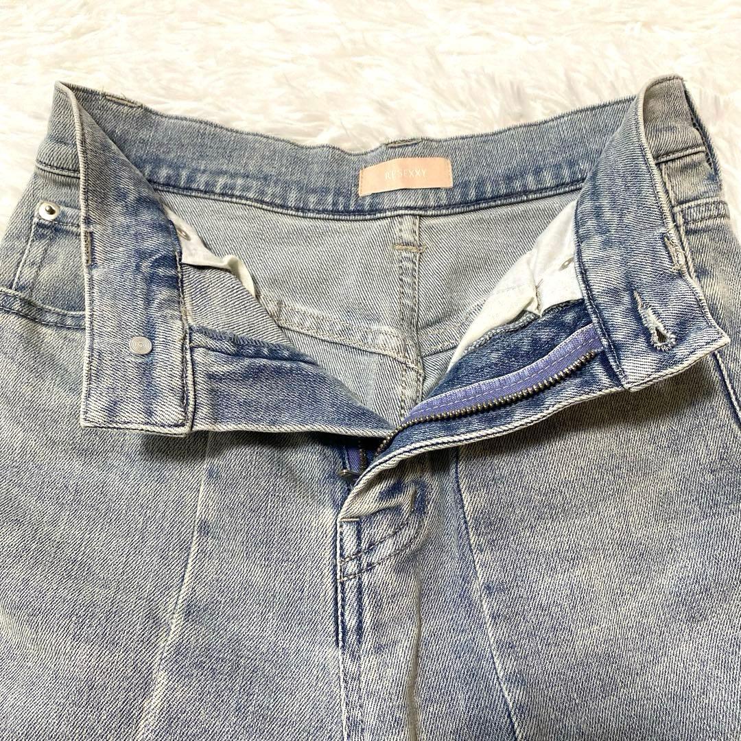 RESEXXY リゼクシー　カットアウトリボンフレアデニムパンツ