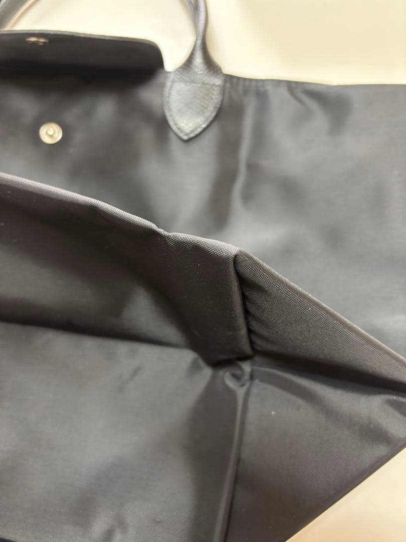 ロンシャン ルプリアージュ ブラック グリーン トップハンドル M 1623