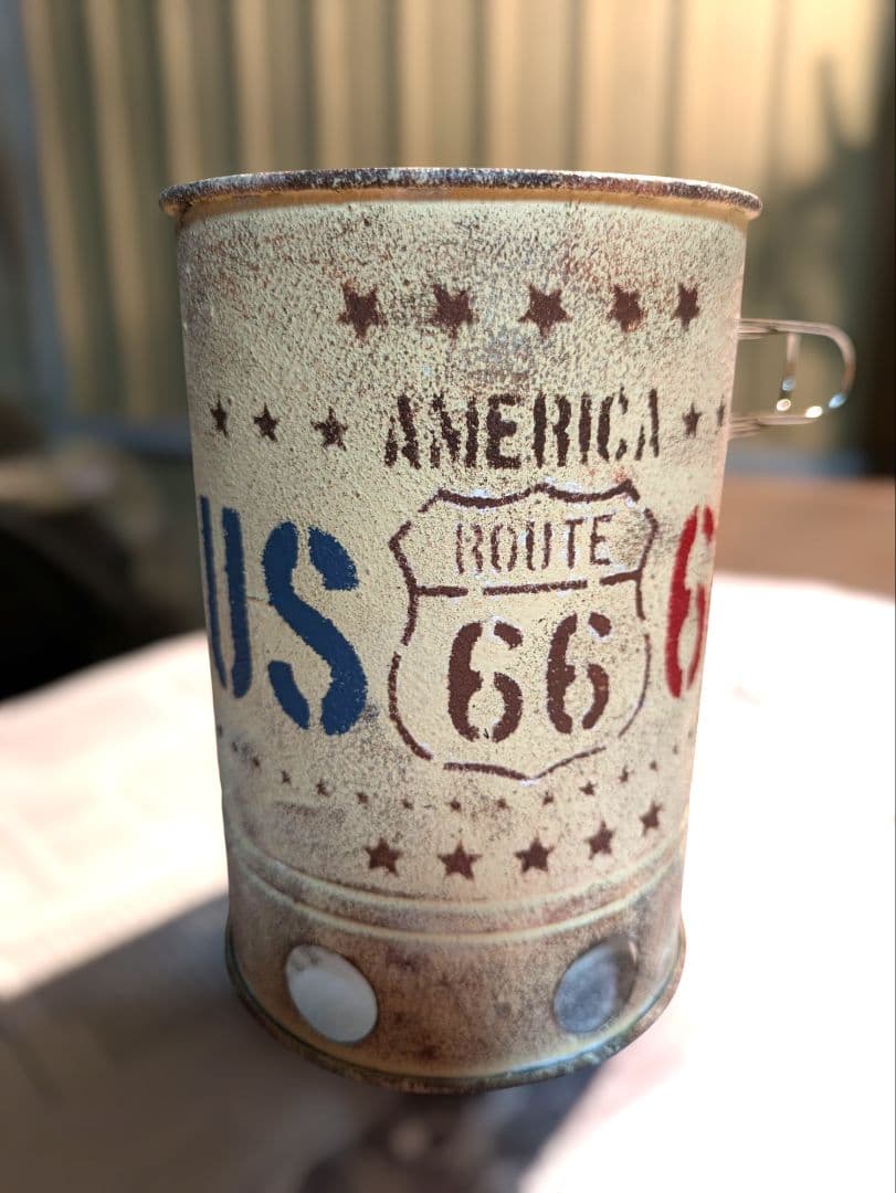 Charcoal Starter☆リメイク缶✨️ROUTE66☆★