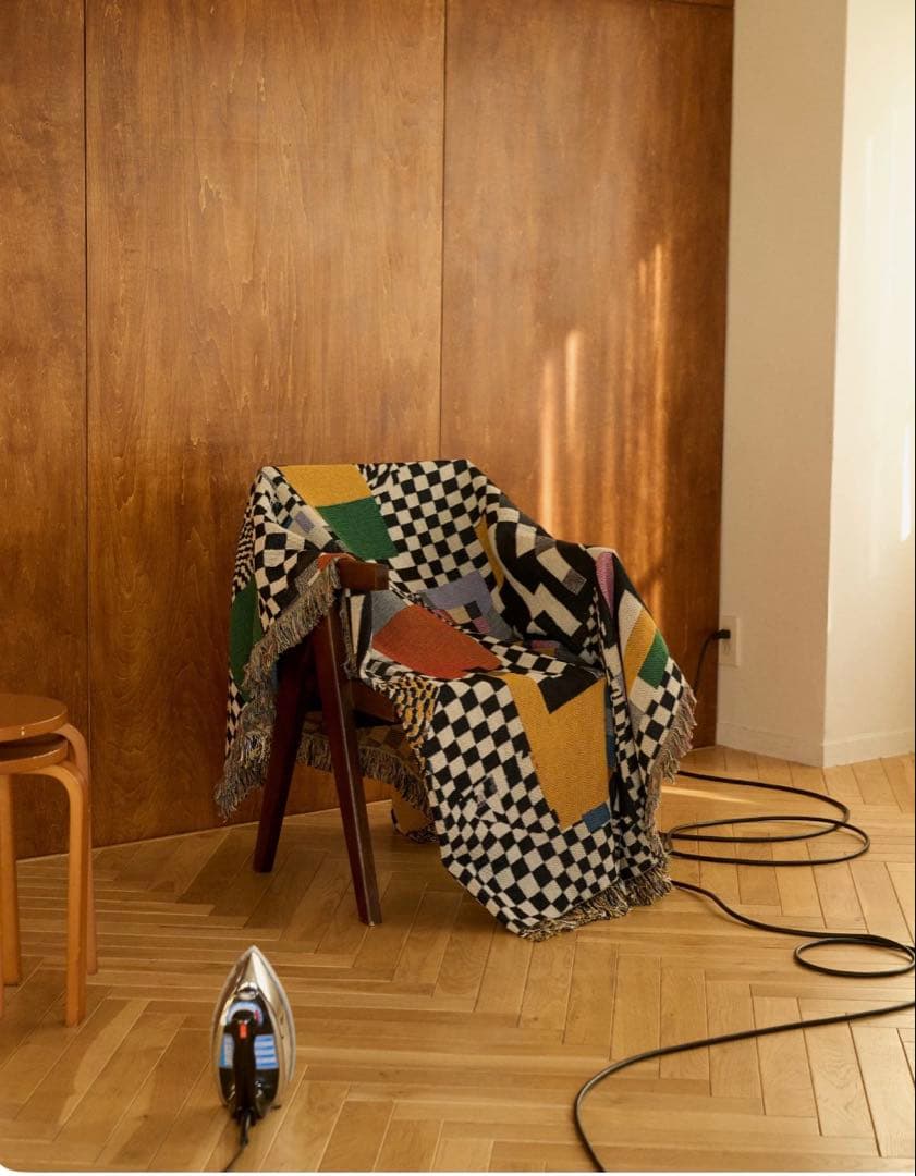 【IMPeRF】Glitch Woven Throw Blanket M