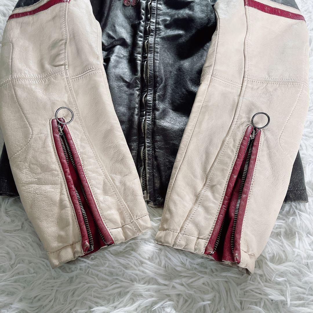 【DIESEL】90s レーシングジャケット シングルライダース Mサイズ