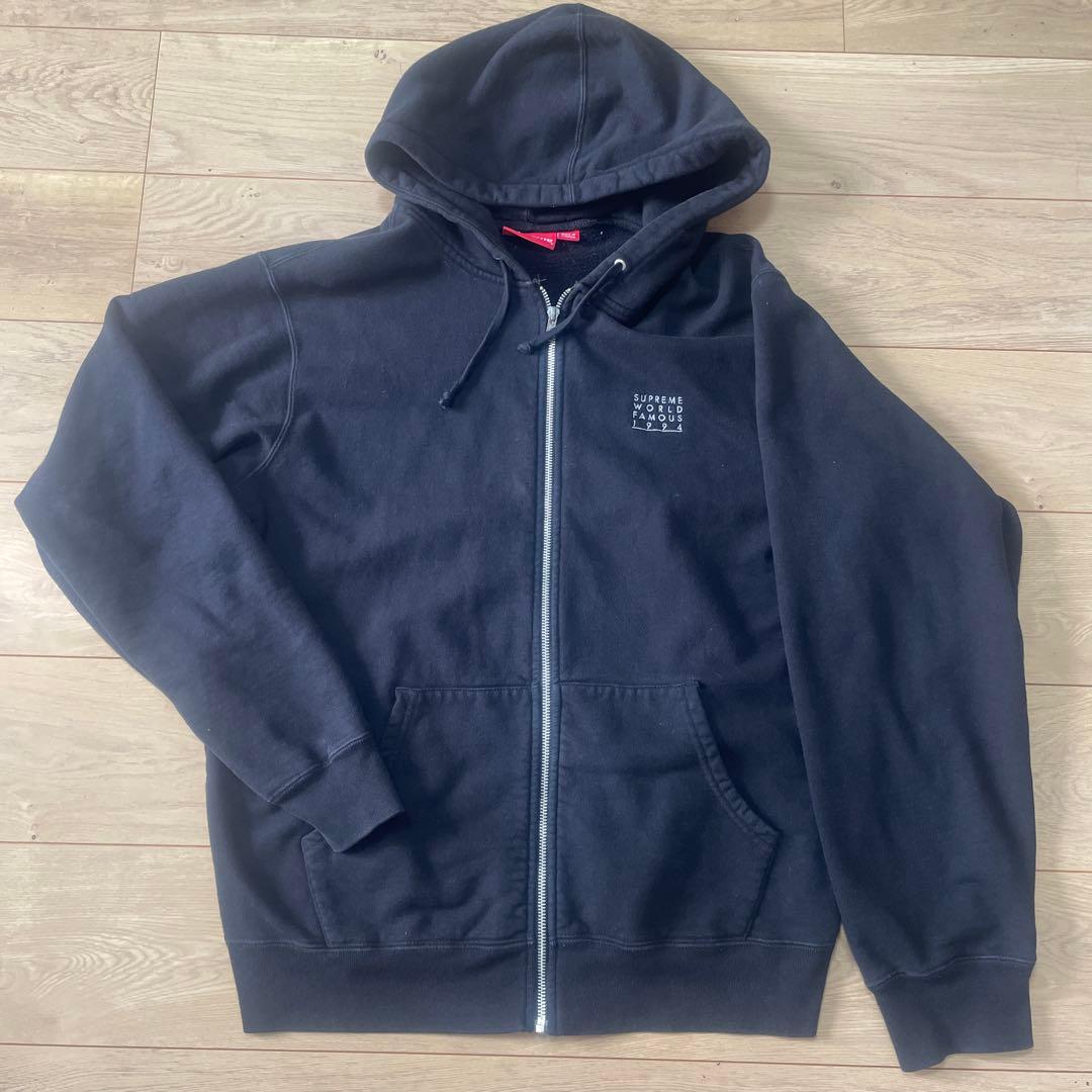 SUPREME ブラック ジップアップパーカー　週末最終値下げ