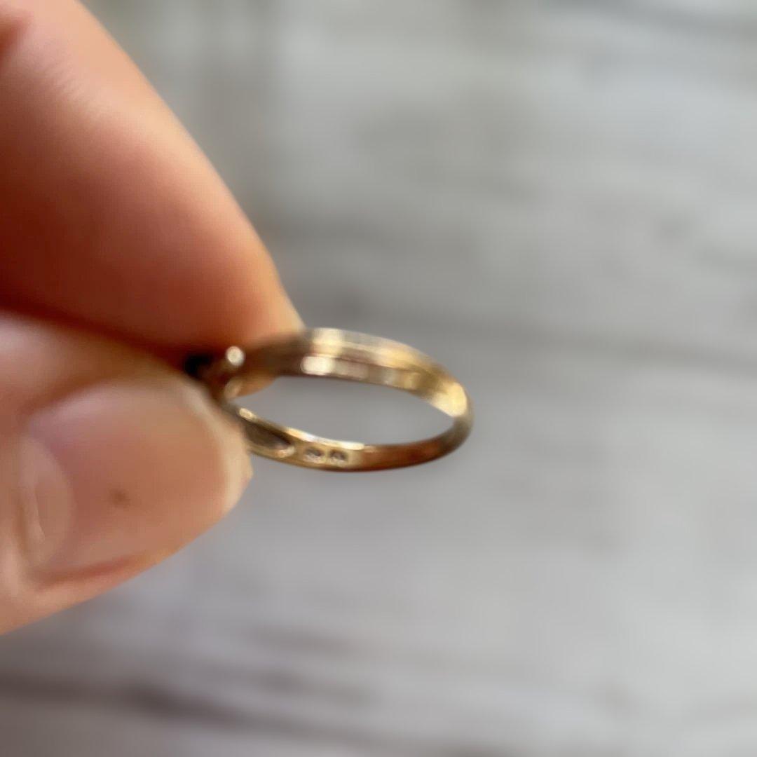 9Kゴールド ストーン付きリング 未使用