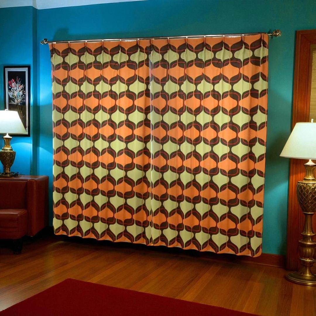 レトロ 昭和 ドレープカーテン 送料無料 クリスマスセール価格&２組購入セット割