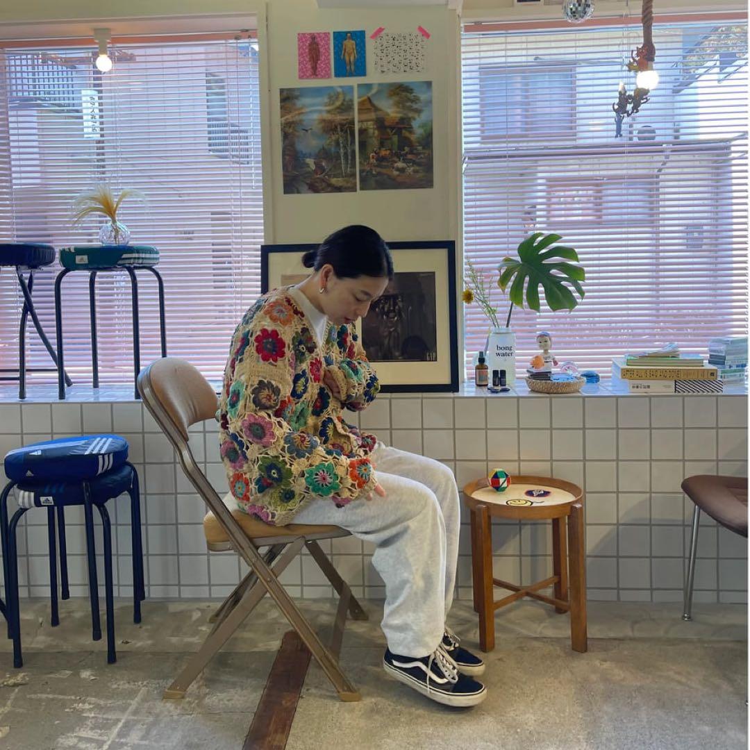 Macmahon マクマホン ニッティングミルズ クロシェカーディガン