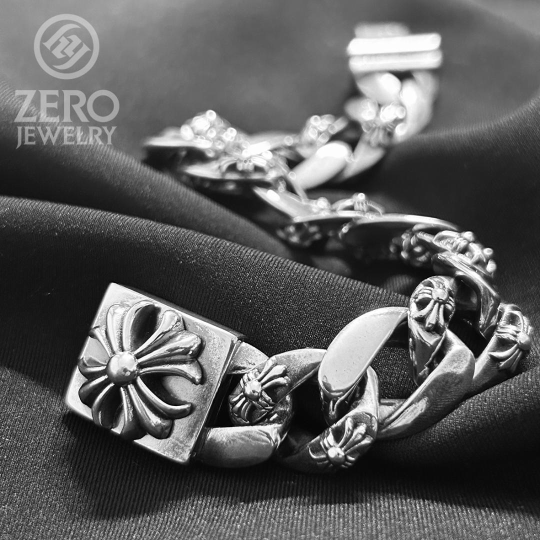 【★即日発送★925刻印】14リンク クロスボックス ブレスレット