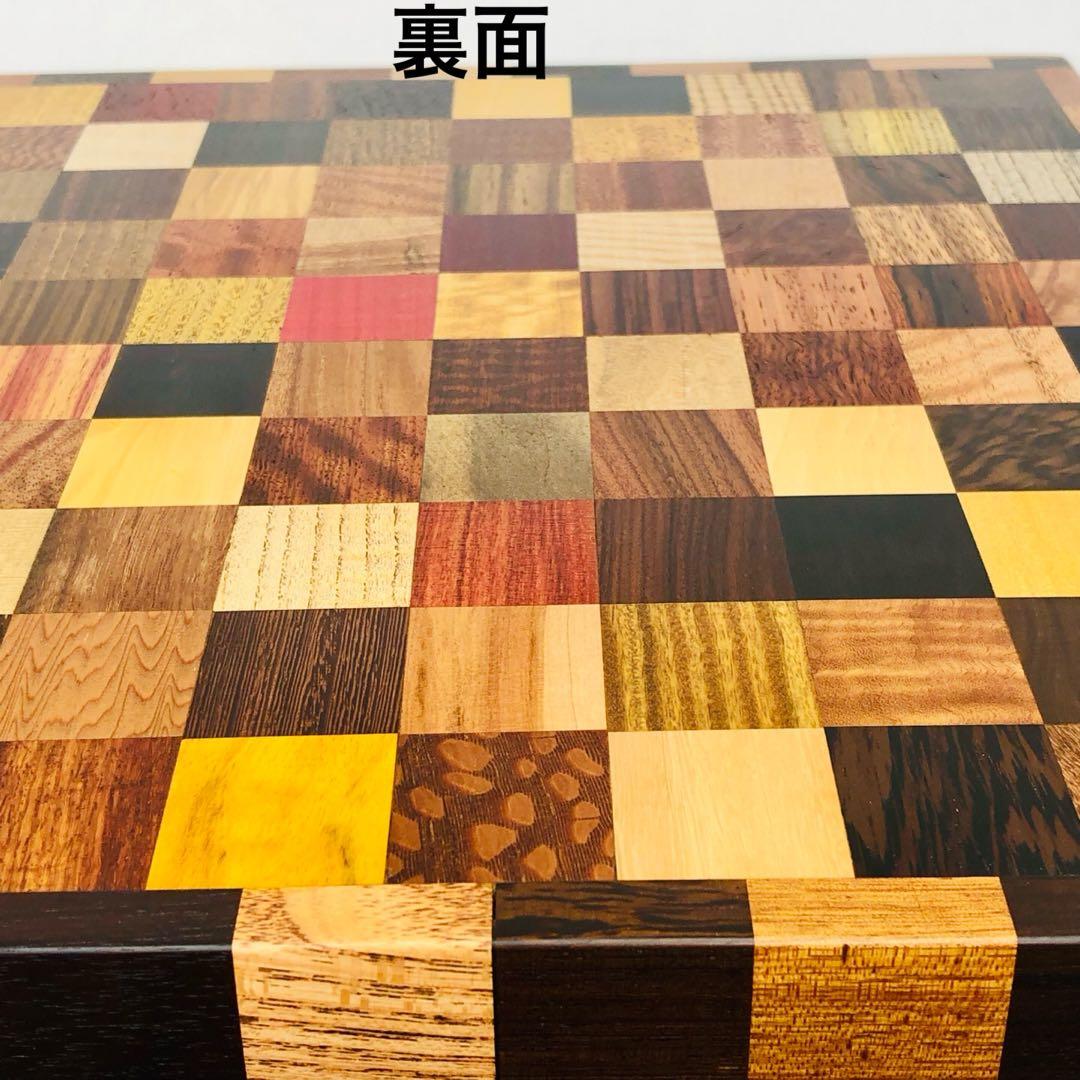 世界の銘木142種の寄せ木トレイ ハンドメイド