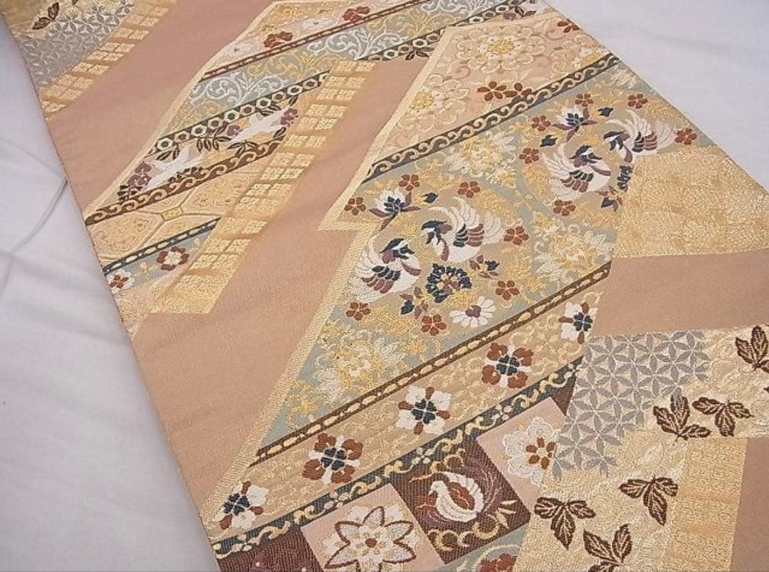 振袖フルセット6点サイズS〜M 駒刺繍　扇面鳳凰花車文　暈し染め　金彩　正絹