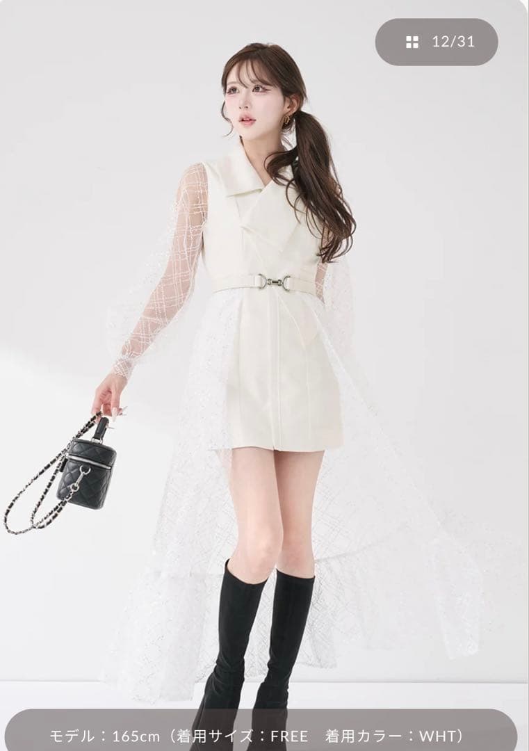 ダーリッチ　スパンコールシアー2Wayワンピース