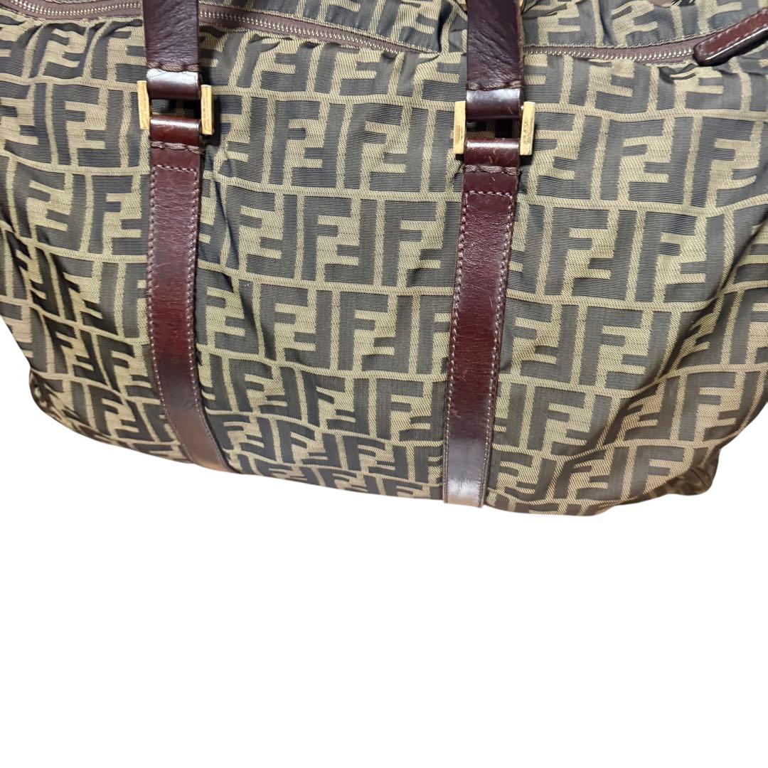 フェンディ FENDI ズッカ ボストンバッグ ナイロンキャンバス イタリア製