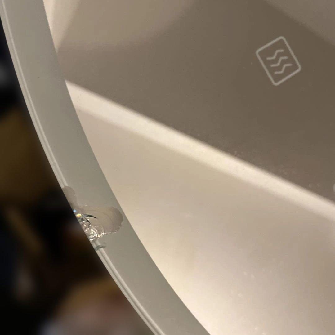 円形ミラー 曇り止め機能付き