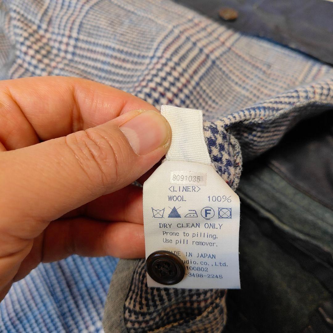 美品 45R 馬革 レザージャケット HOUSE L　インディゴ ネイビー