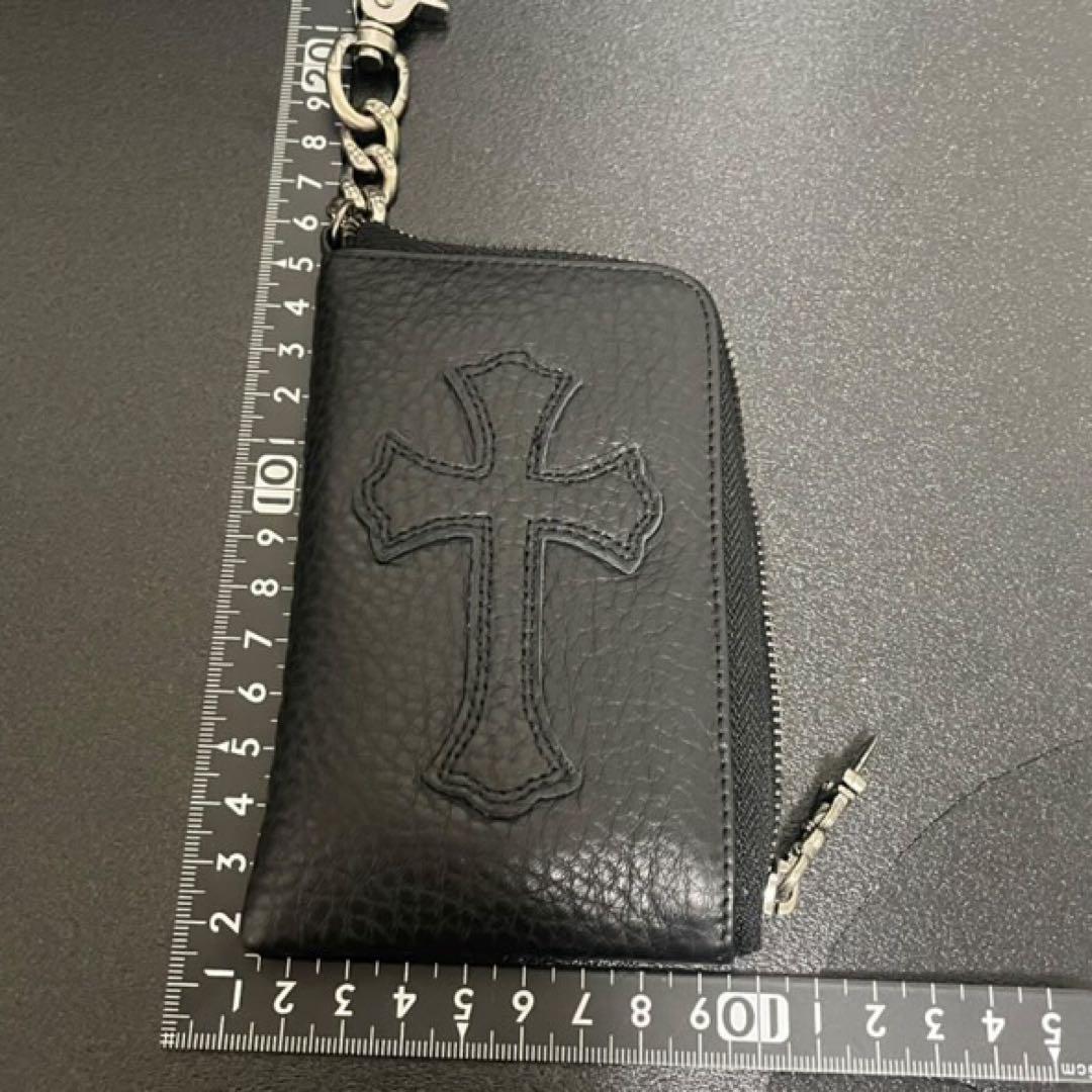 ラスト1点価格‼️大クロスパッチ　ダガーチャック　ジップウォレット