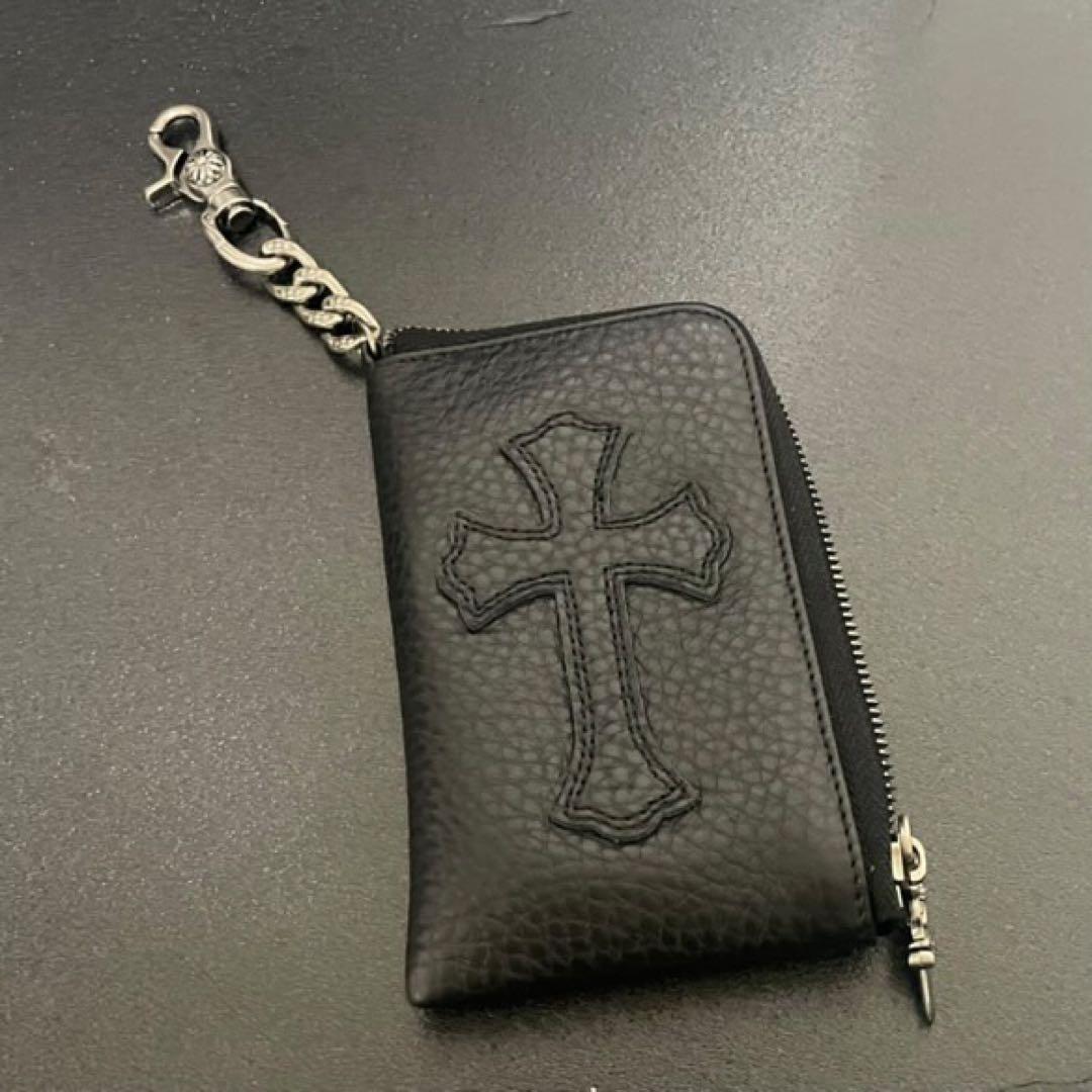 ラスト1点価格‼️大クロスパッチ　ダガーチャック　ジップウォレット