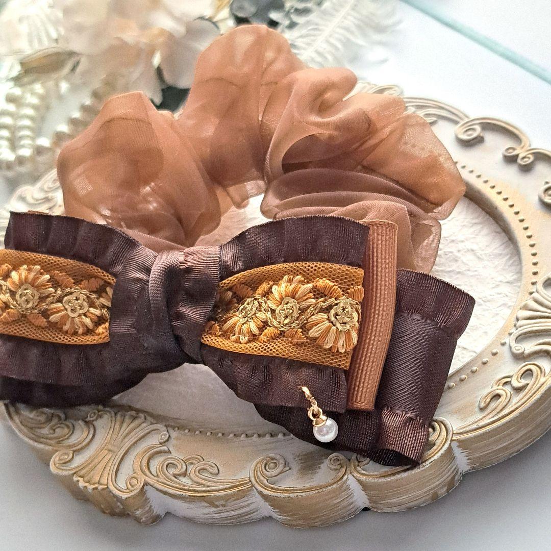 紅茶 様お取引中⭐3031⭐❣️大人可愛い華やかアクセ❣️オリジナル✴インド刺繍