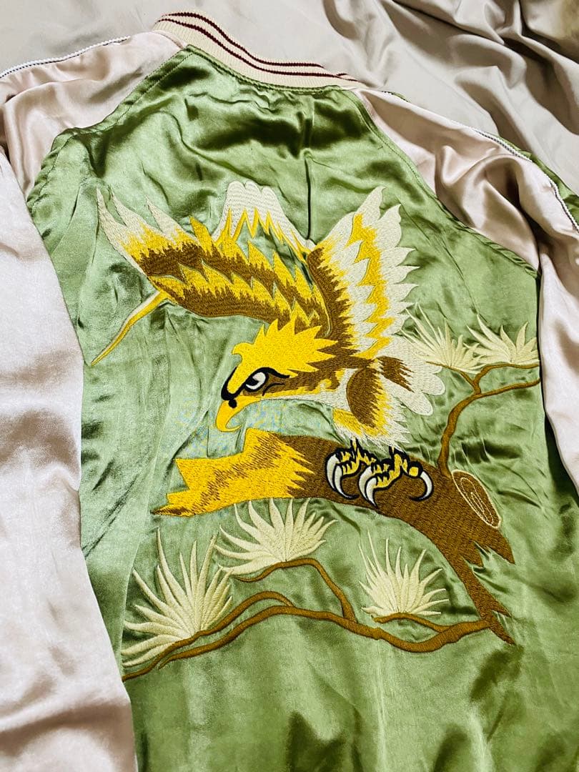 NON STOCK スカジャン 別珍 日本限定 虎 ワシ サテン unisex