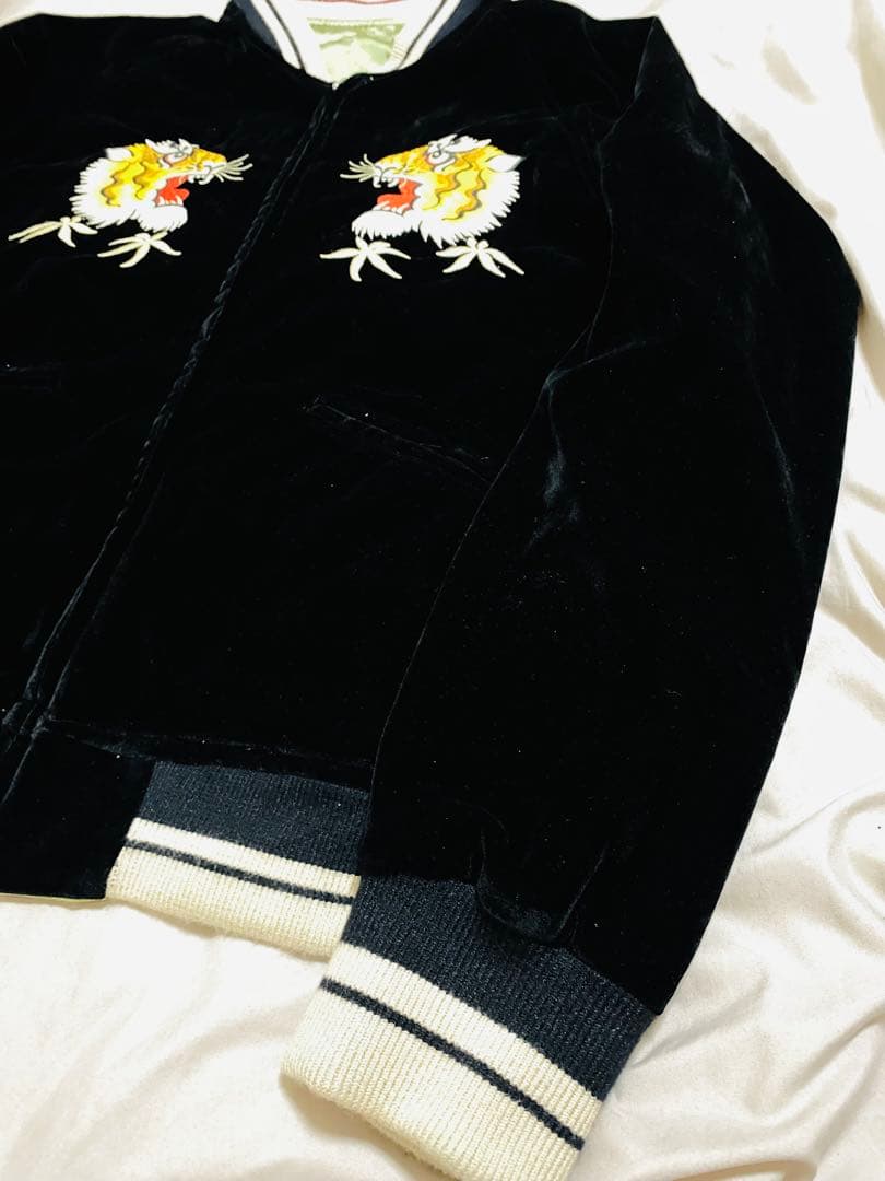 NON STOCK スカジャン 別珍 日本限定 虎 ワシ サテン unisex