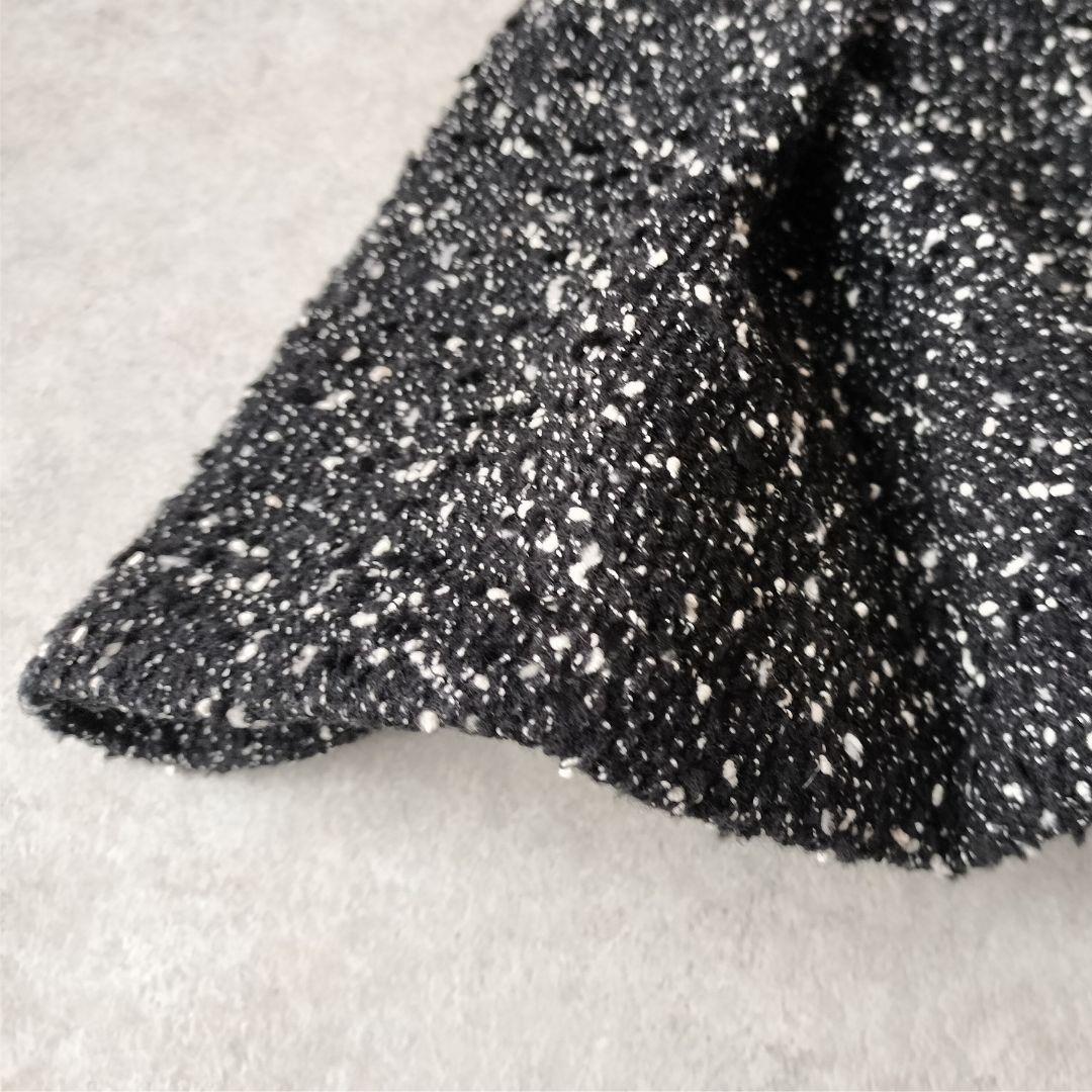 エドワードアシュールパリ　ツイードドレープロングコート　元シャネルデザイナー