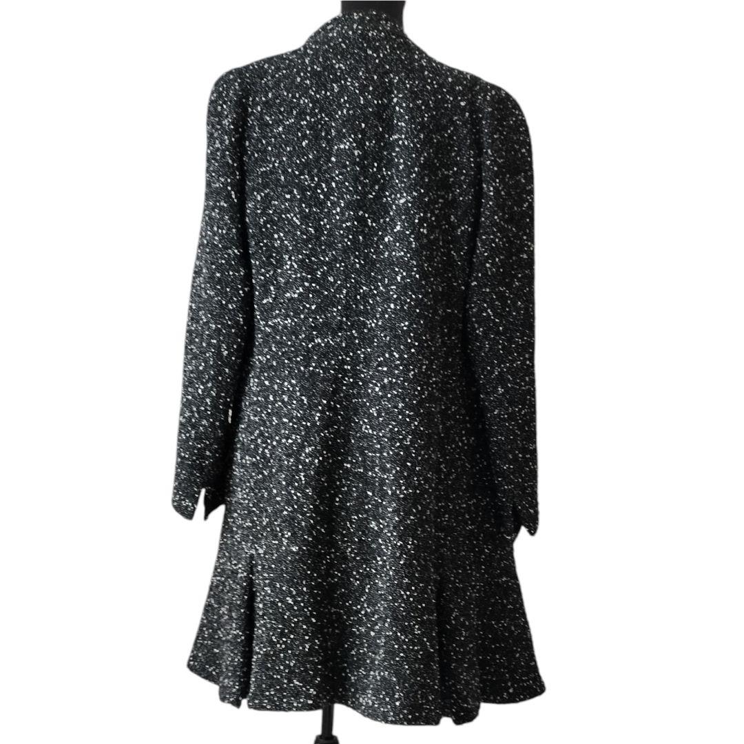 エドワードアシュールパリ　ツイードドレープロングコート　元シャネルデザイナー