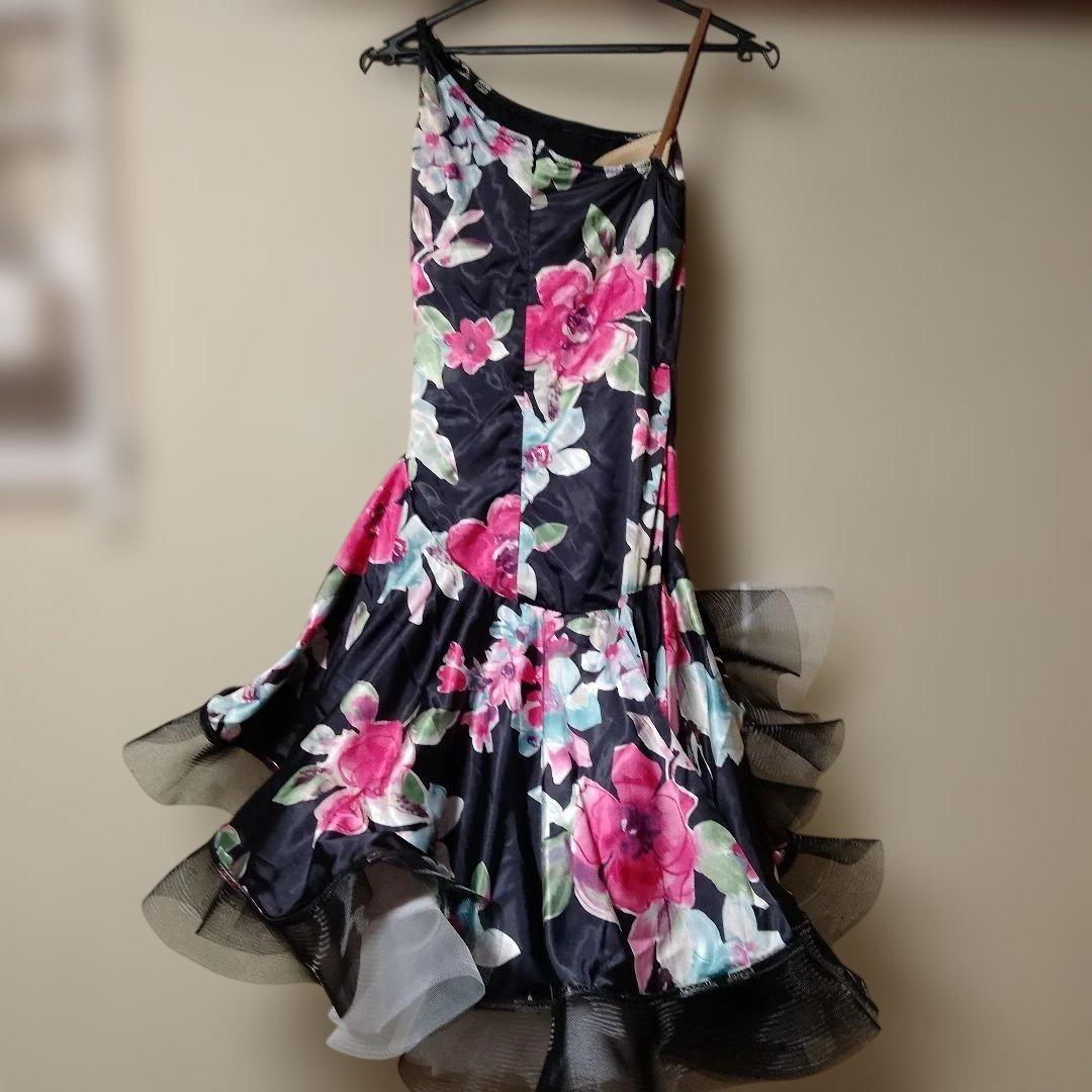 社交ダンス　ラテン　ドレス　ワンピース　SM〜M 競技　デモ