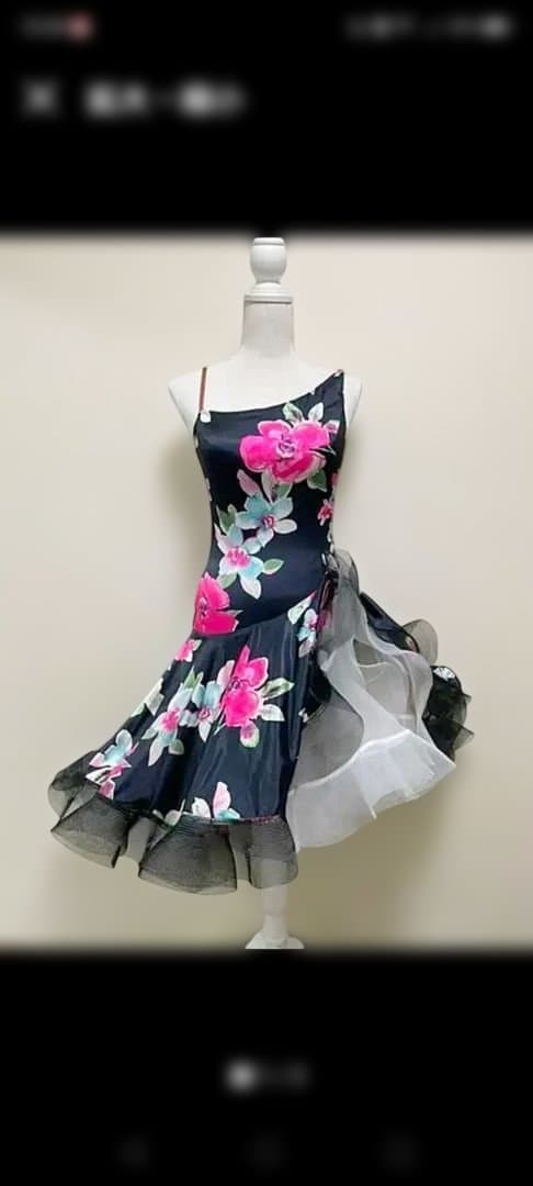 社交ダンス　ラテン　ドレス　ワンピース　SM〜M 競技　デモ