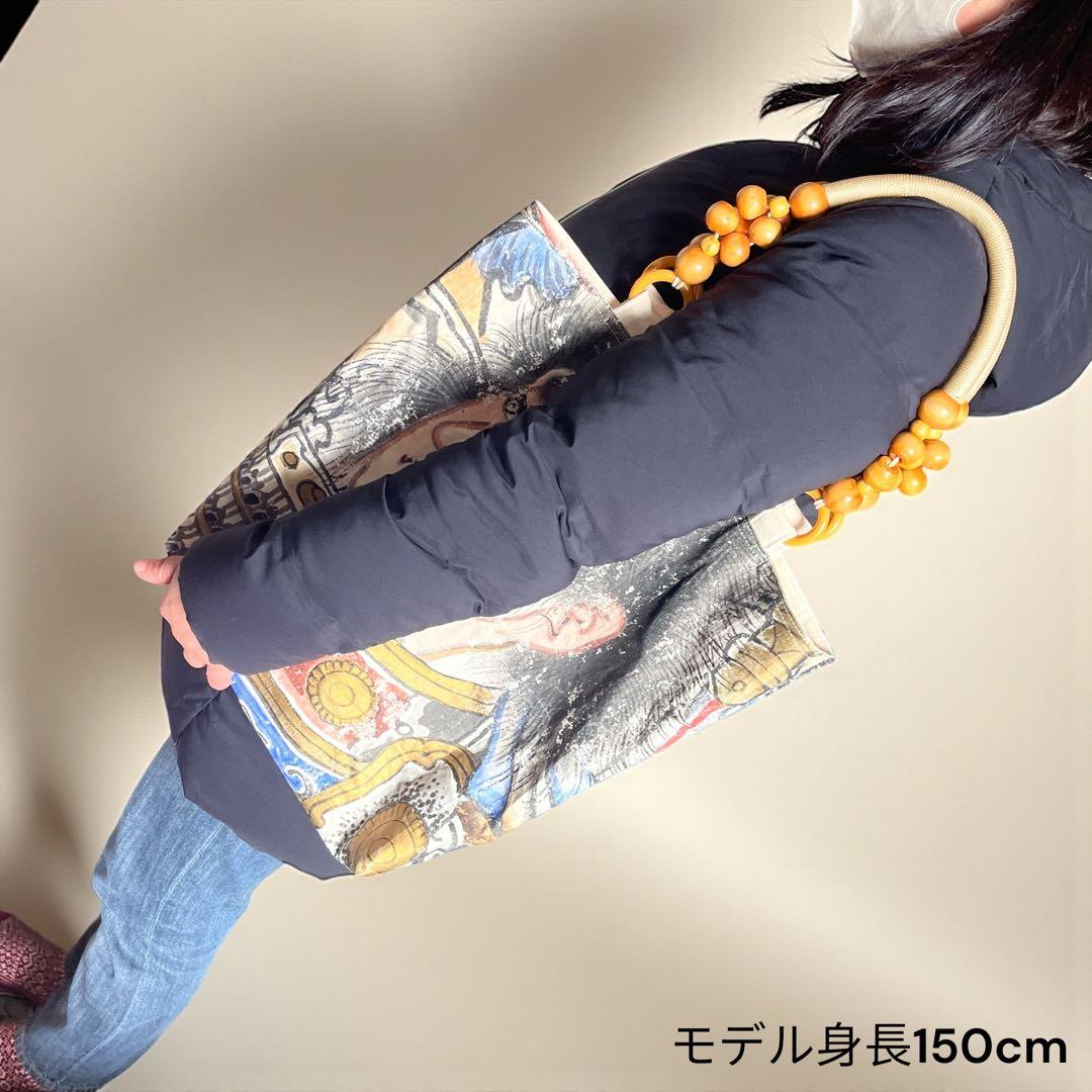 【希少古布】武者のぼり旗リメイク53”トート 伝統工芸 侍 お土産 ギフトにも◎