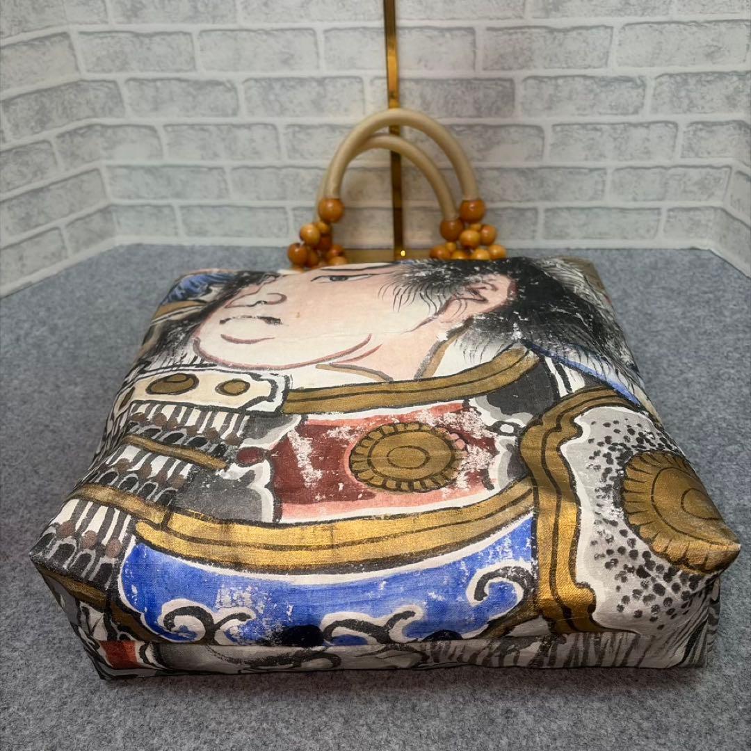 【希少古布】武者のぼり旗リメイク53”トート 伝統工芸 侍 お土産 ギフトにも◎