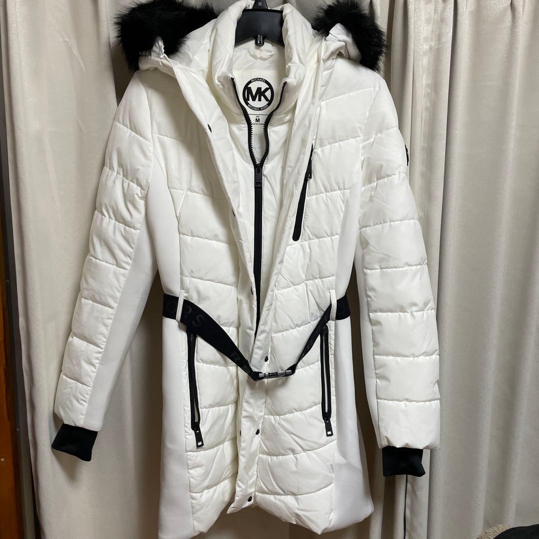 マイケルコースMK フード付きホワイトダウンジャケット