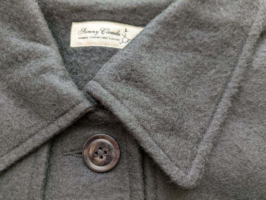 【未使用】サニークラウズ・ 3L・魔女のケープ付きコート・ブラック・フェリシモ