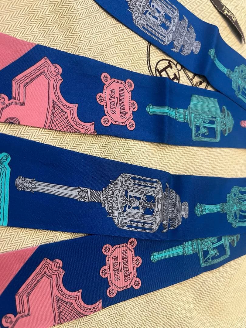 ⭐️HERMES ⭐️ツイリー　2本セット　ツィリー　ブルー系