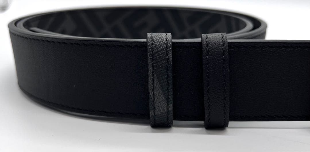 FENDI フェンディ リバーシブルベルト FFロゴ バックル メンズ 美品