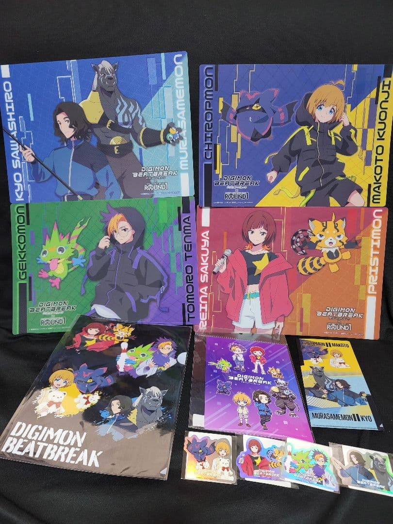 デジモンビートブレイク　ラウンドワンコラボ　プラマット4枚その他まとめ売り