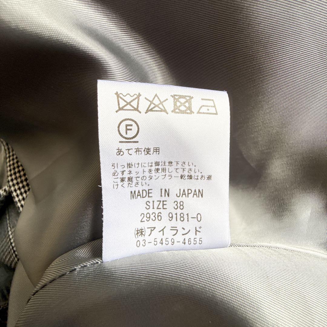 極美品 グレースクラス MANTECO グレンチェック チェスターコート 38