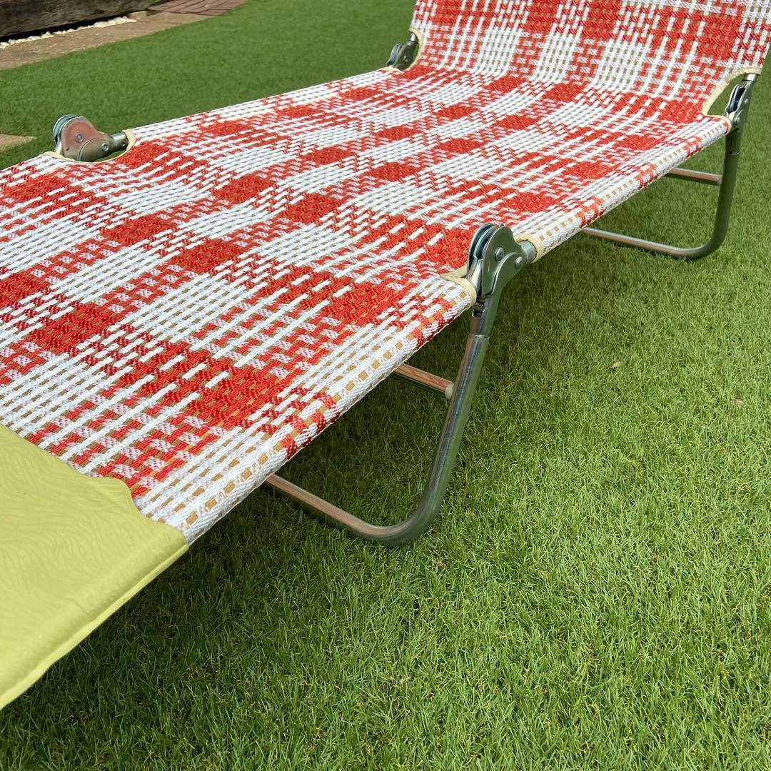 昭和レトロ　ビーチベッド　チューブベッド　サマーベッド　お風呂上がりにも