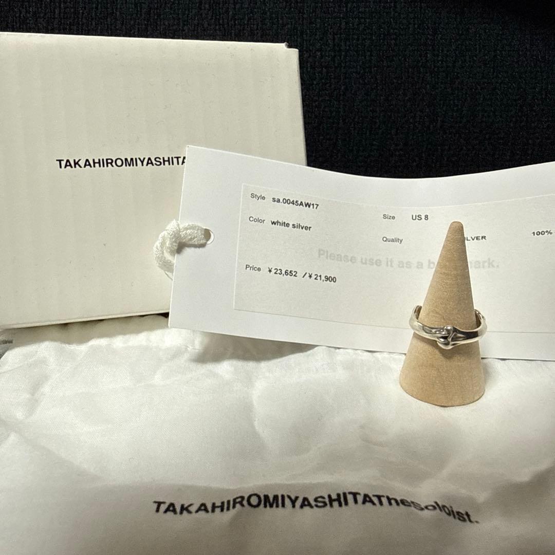 アクセサリー bone shaped band ring.