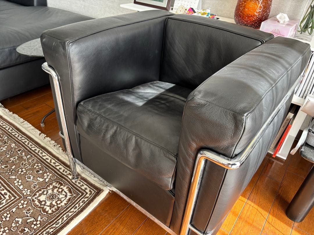 美品　LC2 カッシーナ　正規品　1人掛け　ソファ　ブラック