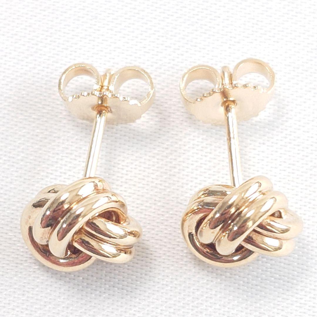 【希少】ティファニー K18 ノット ピアス 7044