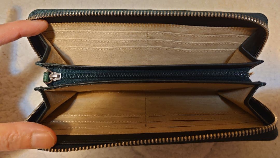 新品　本皮　クロコダイル　長財布　緑　グリーン