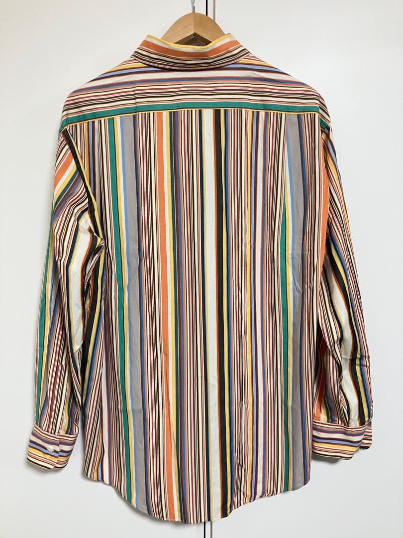 Paul Smithポールスミスのマルチカラー長袖ストライプシャツ　3Lサイズ