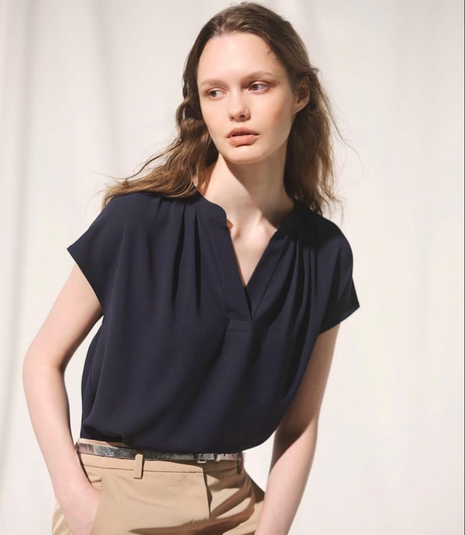 theory luxe FLOW 接触冷感 ウォッシャブル ブラウス